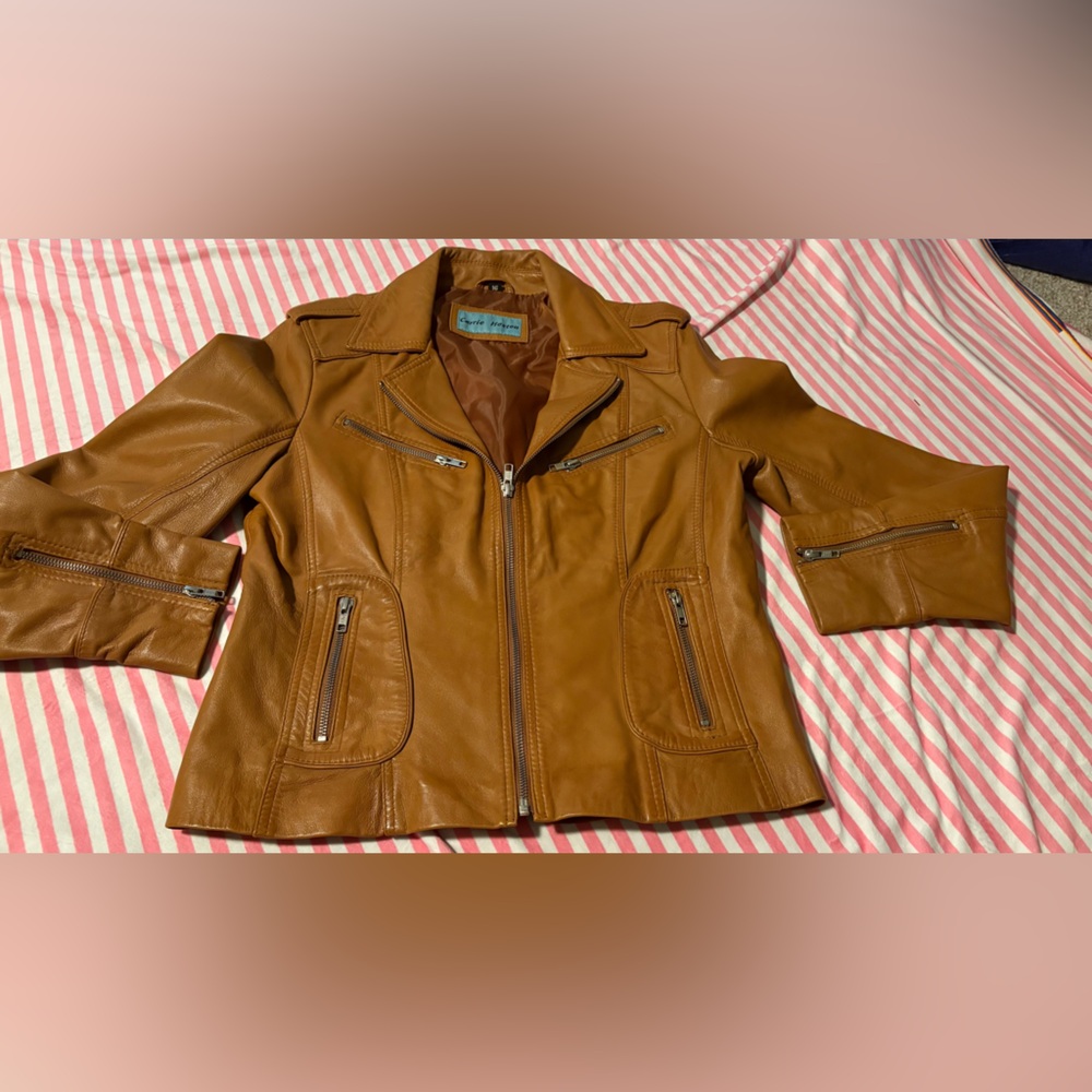 Carrie Horton Brown Leather Jacket